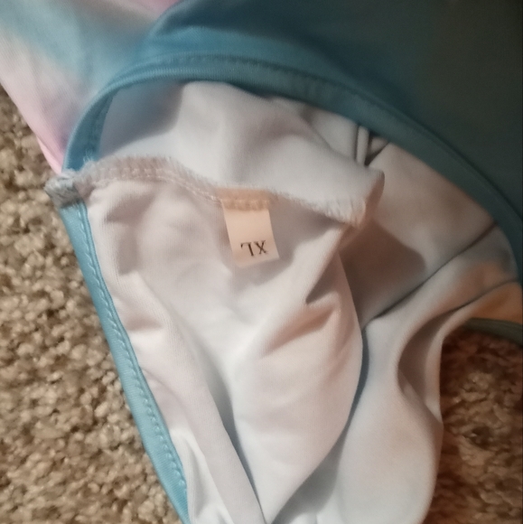 Maxi Multi-colored Spaghetti Strap XL Dress - Picture 3 of 4